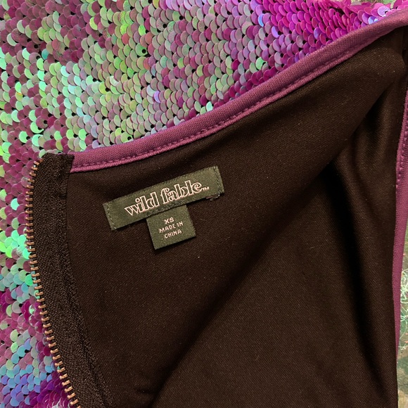 Wild Fable - Iridescent Sequined Skirt - Size XS - Picture 5 of 10